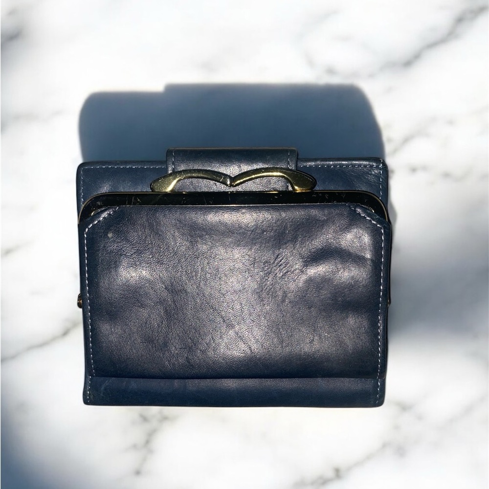 La Garde Navy Leather Wallet - Picture 2 of 9